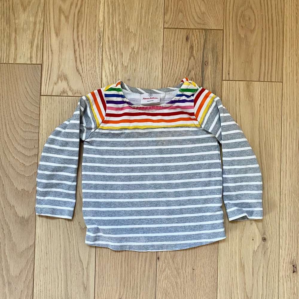 Hanna Andersson Rainbow Striped Top